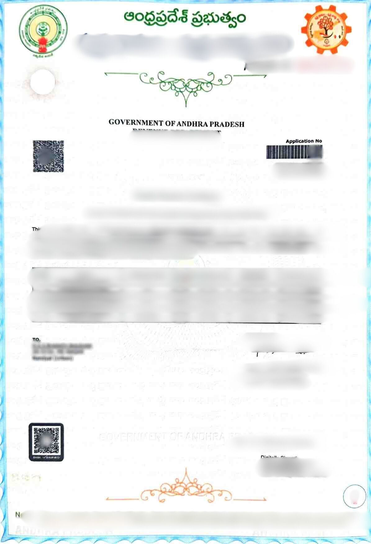 Legal Heir Certificate Andhra Pradesh (లీగల్ హెయిర్ సర్టిఫికేట్) Sample Document