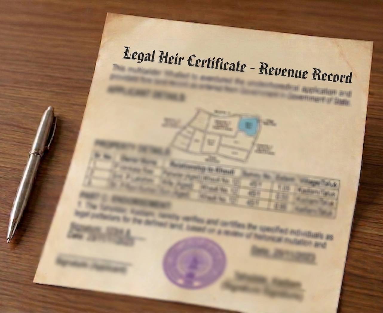 Legal Heir Certificate Andhra Pradesh (లీగల్ హెయిర్ సర్టిఫికేట్) Sample Document