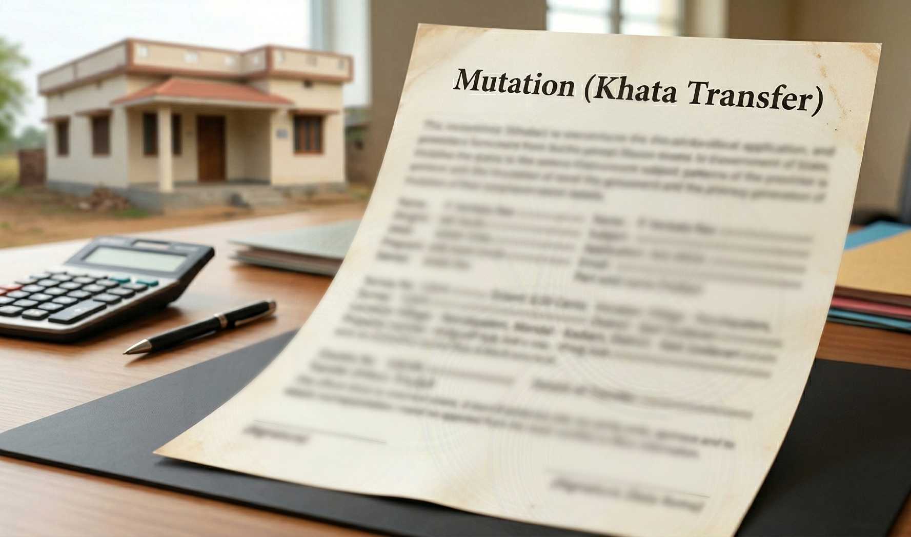 Mutation (Khata Transfer) Andhra Pradesh (మ్యూటేషన్ / ఖాతా బదిలీ) Sample Document