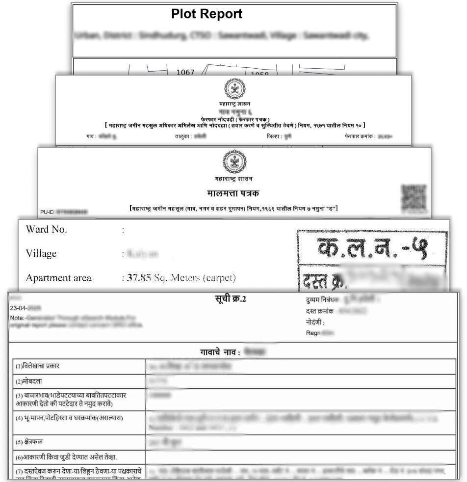 Mumbai Property Documents Pack (मुंबई दस्तऐवज पॅकेज)  Sample Document