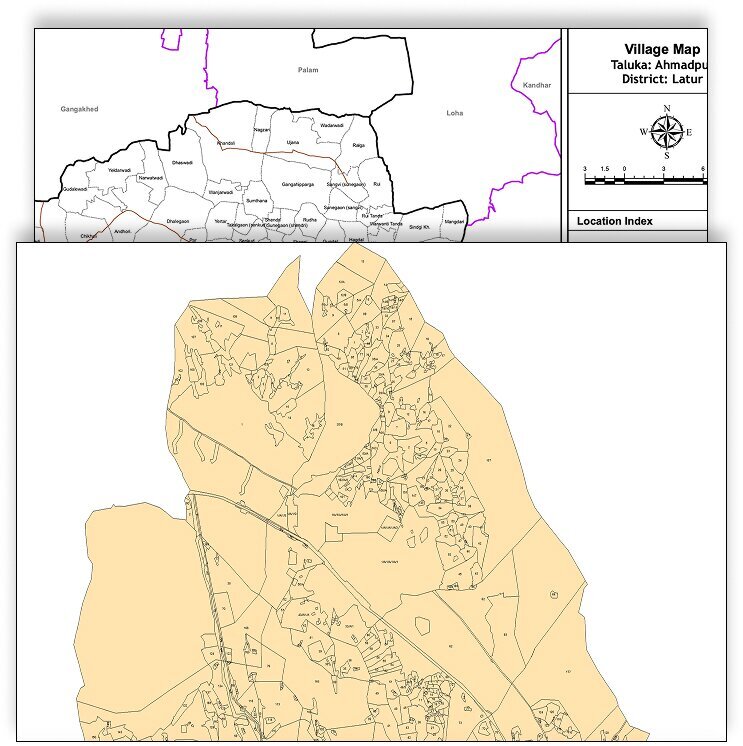 Village Map Maharashtra (ग्रामीण नकशा / गाव नकशा) Sample Document
