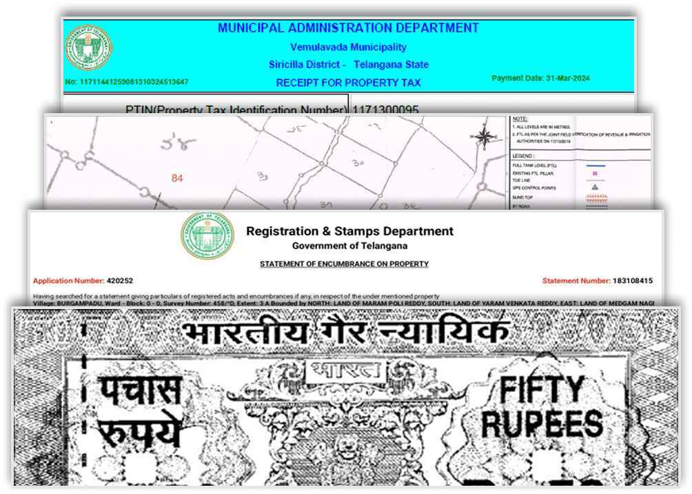 Link Documents Telangana (లింక్ డాక్యుమెంట్లు) Sample Document